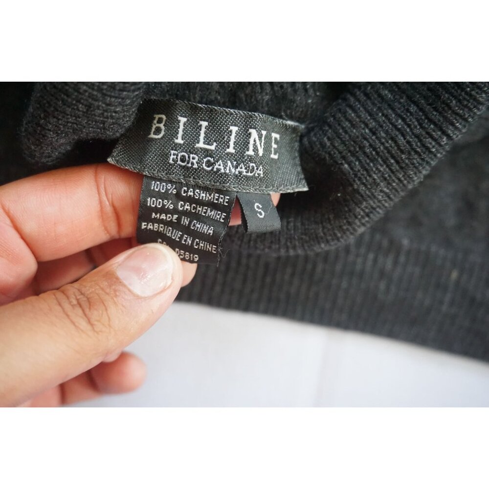 Biline Womens Charcoal Gray Cashmere Turtleneck Sweater S - Picture 4 of 6